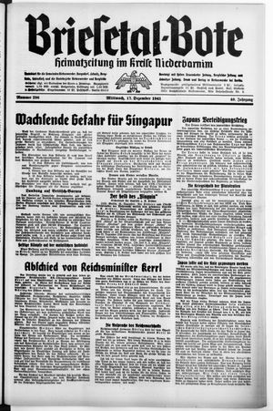 Briesetal-Bote vom 17.12.1941