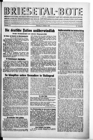 Briesetal-Bote vom 09.02.1943