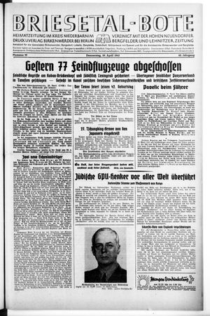 Briesetal-Bote vom 29.04.1943