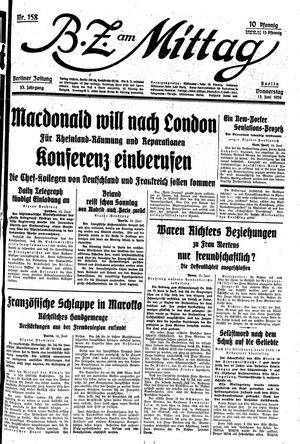 BZ am Mittag vom 13.06.1929