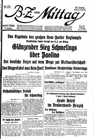 BZ am Mittag on Jun 28, 1929