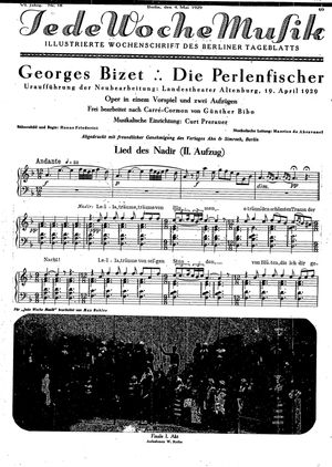 Jede Woche Musik vom 04.05.1929