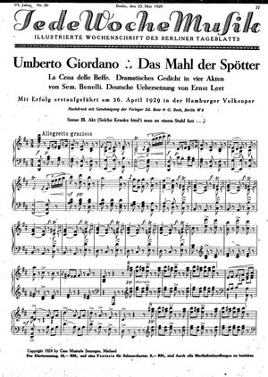 Jede Woche Musik vom 25.05.1929