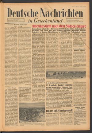 Deutsche Nachrichten in Griechenland vom 14.01.1942