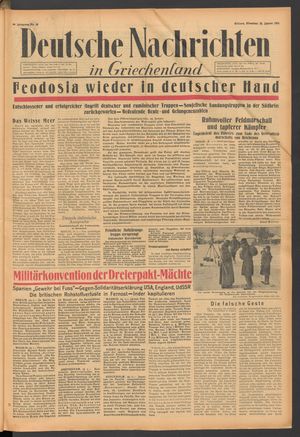 Deutsche Nachrichten in Griechenland on Jan 20, 1942