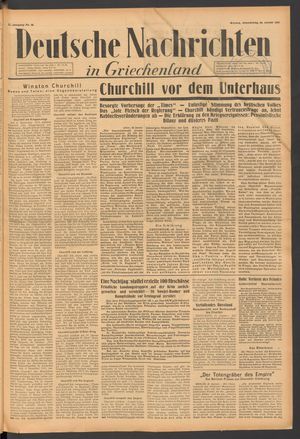 Deutsche Nachrichten in Griechenland vom 29.01.1942