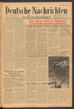 Deutsche Nachrichten in Griechenland vom 20.02.1942