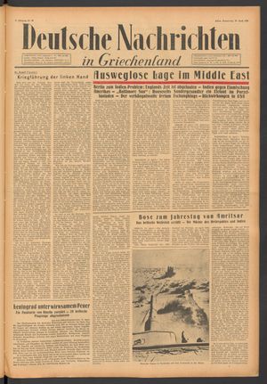 Deutsche Nachrichten in Griechenland vom 16.04.1942