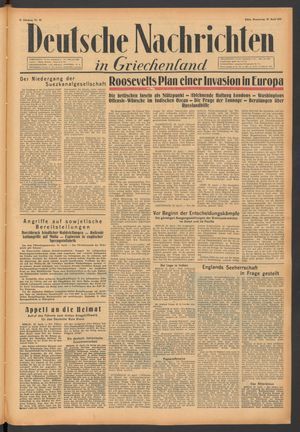 Deutsche Nachrichten in Griechenland vom 23.04.1942