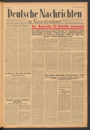 Deutsche Nachrichten in Griechenland vom 23.05.1942