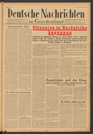 Deutsche Nachrichten in Griechenland vom 30.05.1942