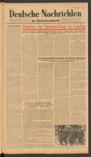 Deutsche Nachrichten in Griechenland vom 04.07.1942