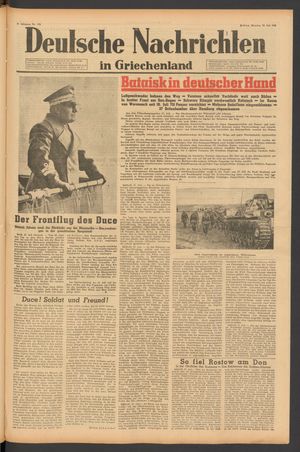 Deutsche Nachrichten in Griechenland on Jul 28, 1942