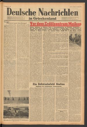 Deutsche Nachrichten in Griechenland vom 09.08.1942