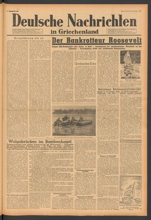 Deutsche Nachrichten in Griechenland vom 09.09.1942