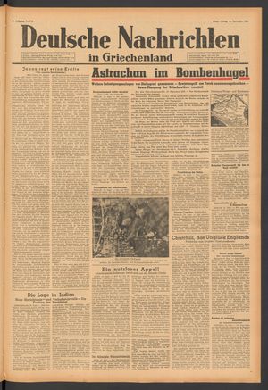 Deutsche Nachrichten in Griechenland vom 11.09.1942