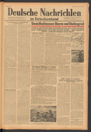 Deutsche Nachrichten in Griechenland vom 16.09.1942