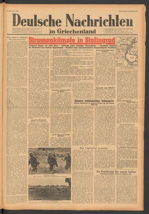 Deutsche Nachrichten in Griechenland on Sep 18, 1942