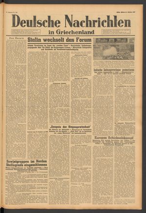 Deutsche Nachrichten in Griechenland vom 07.10.1942