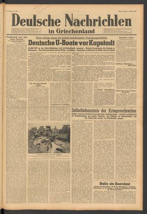 Deutsche Nachrichten in Griechenland vom 11.10.1942