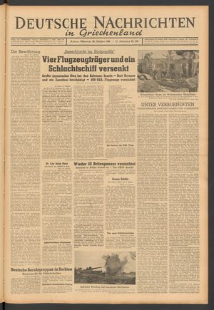 Deutsche Nachrichten in Griechenland vom 28.10.1942