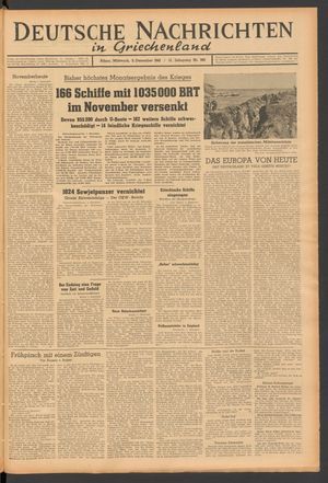 Deutsche Nachrichten in Griechenland vom 02.12.1942