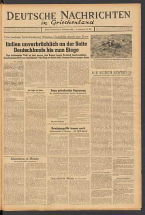 Deutsche Nachrichten in Griechenland vom 03.12.1942