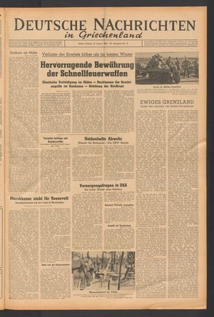 Deutsche Nachrichten in Griechenland vom 15.01.1943