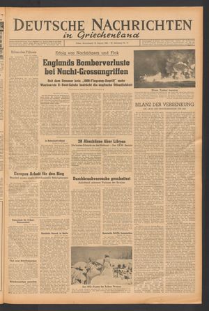 Deutsche Nachrichten in Griechenland vom 16.01.1943