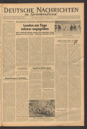Deutsche Nachrichten in Griechenland vom 22.01.1943