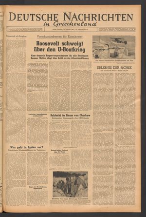 Deutsche Nachrichten in Griechenland vom 14.02.1943