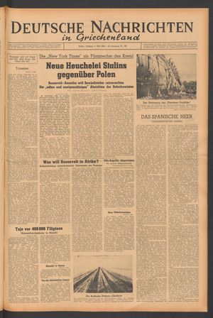 Deutsche Nachrichten in Griechenland vom 07.05.1943