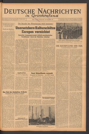 Deutsche Nachrichten in Griechenland vom 30.05.1943