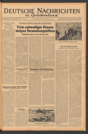 Deutsche Nachrichten in Griechenland vom 08.06.1943