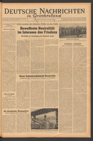 Deutsche Nachrichten in Griechenland vom 09.06.1943