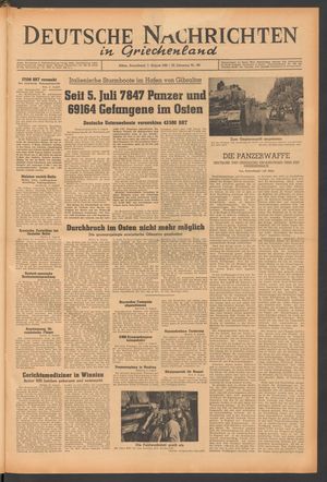 Deutsche Nachrichten in Griechenland vom 07.08.1943
