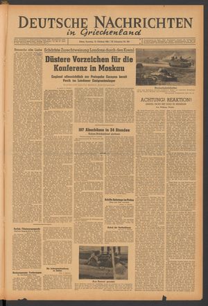 Deutsche Nachrichten in Griechenland vom 10.10.1943