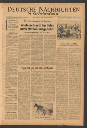 Deutsche Nachrichten in Griechenland vom 16.01.1944