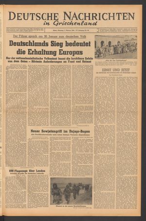 Deutsche Nachrichten in Griechenland vom 01.02.1944