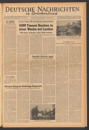 Deutsche Nachrichten in Griechenland vom 26.02.1944