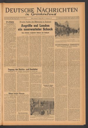 Deutsche Nachrichten in Griechenland vom 27.02.1944