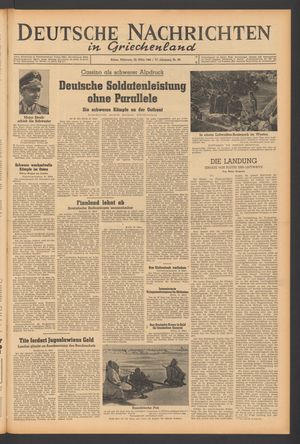 Deutsche Nachrichten in Griechenland vom 22.03.1944
