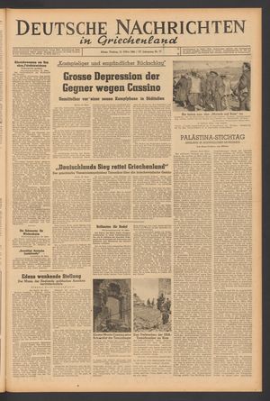 Deutsche Nachrichten in Griechenland vom 31.03.1944