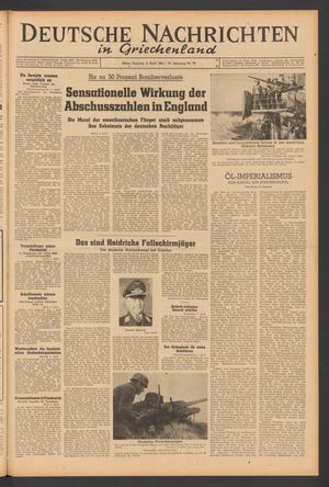 Deutsche Nachrichten in Griechenland vom 02.04.1944