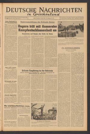 Deutsche Nachrichten in Griechenland vom 04.04.1944