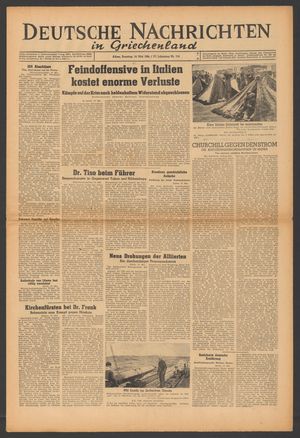 Deutsche Nachrichten in Griechenland vom 14.05.1944