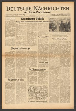 Deutsche Nachrichten in Griechenland vom 20.05.1944