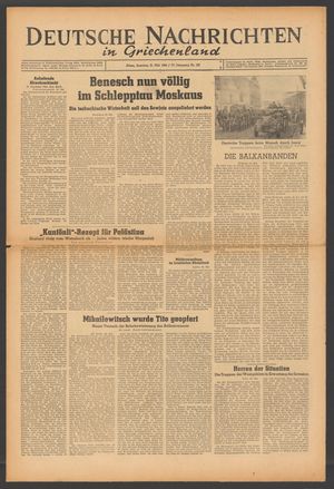 Deutsche Nachrichten in Griechenland vom 21.05.1944