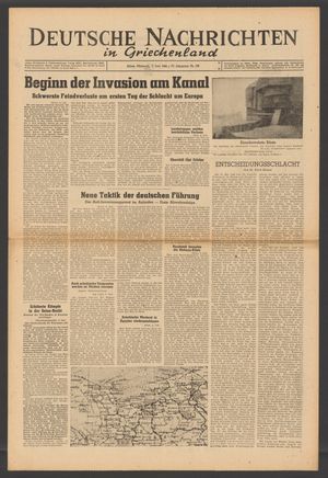 Deutsche Nachrichten in Griechenland vom 07.06.1944