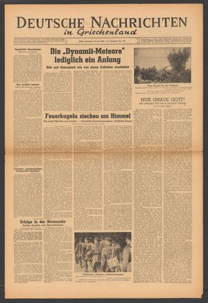 Deutsche Nachrichten in Griechenland vom 18.06.1944